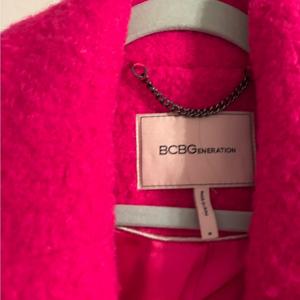 BCBGeneration Fuchsia Teddy Jacket Coat - Picture 3 of 4